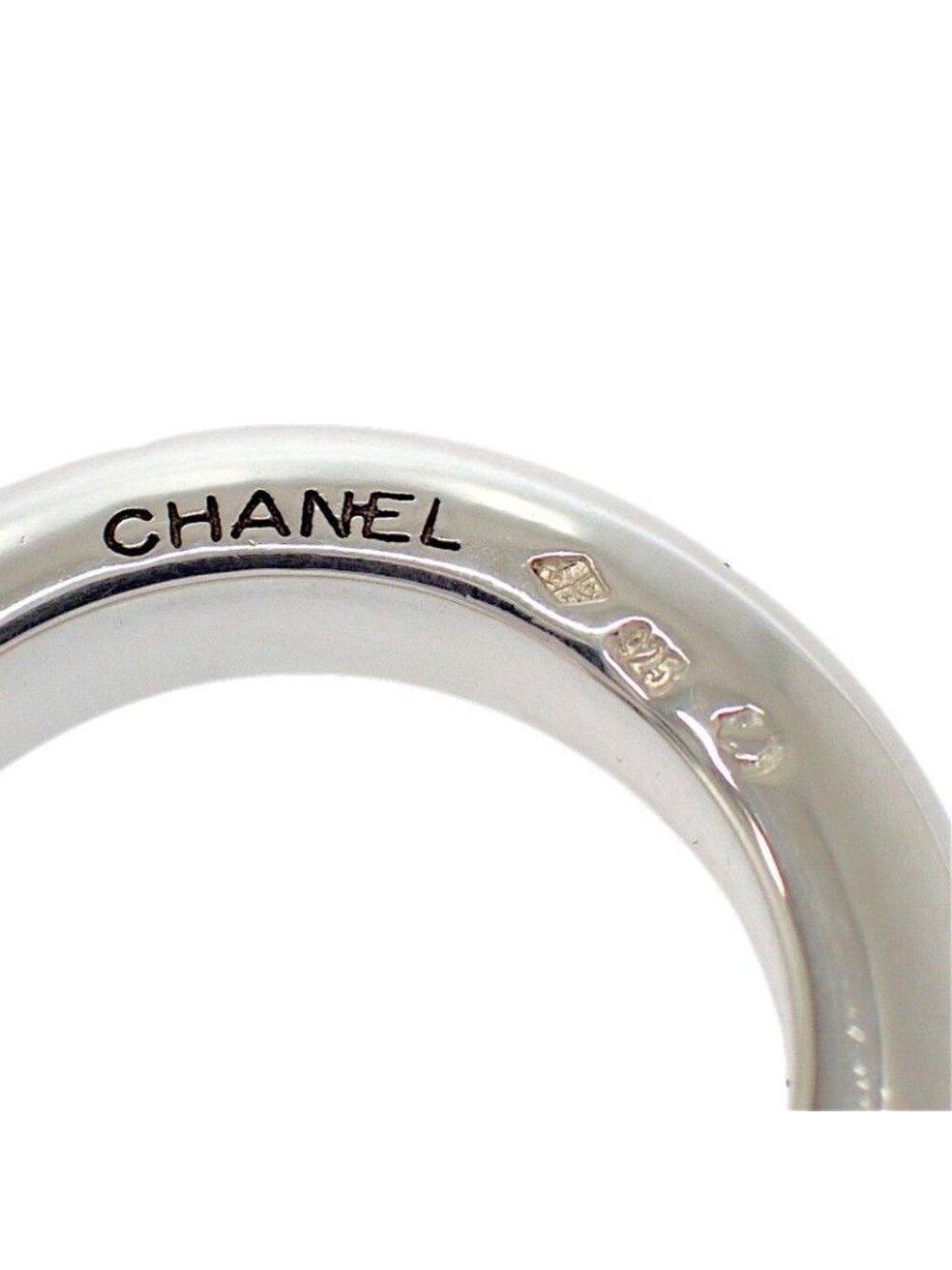 Chanel Logo Ring Wit 925 Sterling Silver - Picture 7 of 12
